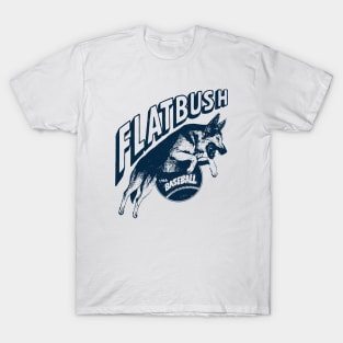 Vintage German Shepard Flatbush Baseball Mascot Team T-Shirt